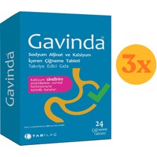 Gavinda 24 Çiğneme Tableti - 3 Adet (72 Tablet) - Dezenfektan Hediyeli (%72 Alkol)