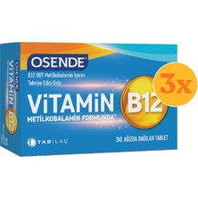 Osende Vitamin B12 30 Tablet - 3 Adet (90 Tablet)