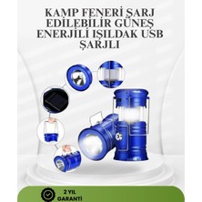 Nemere Güneş Enerjili Katlanabilir Kızaklı Kamp Feneri – USB Şarjlı, Çok Yönlü ve Dayanıklı Ta