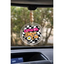 Pankart Evi Sakin Ol Borcun Çok - Dikiz Aynası Süsü Araba Süsü - Tek Yönlü Araç Aksesuarı - Ehliyet Hediyesi