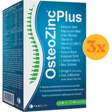 Osteozinc Plus 30 Kapsül ve 60 Tablet - 3 Adet (90 Kapsül + 180 Tablet) - Dezenfektan Hediyeli (%72 Alkol)