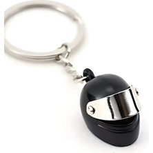 Şen Aksesuar Motosiklet Scooter Motor Kaskı Siyah Renk Metal Anahtarlık