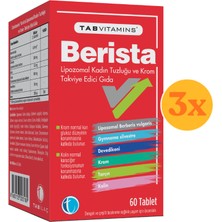 TABVITAMINS Berista 60 Tablet - 3 Adet (180 Tablet) - Dezenfektan Hediyeli (%72 Alkol)