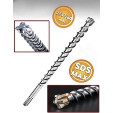 Cmc Tools CMC6315 Sds Max Hilti Beton Delme Matkap Ucu 25X520 mm 4 Elmaslı
