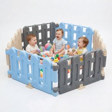 Bahçe Oyuncak 6 Parçalı Oyun Çiti ve Top Havuzu Anaokulu Tipi 3 Renkli Güvenli Bariyer