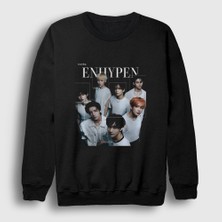 Presmono Unisex Siyah Starring K Pop Enhypen Sweatshirt