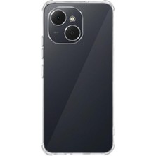 Case World Caseworld Tecno Spark 40C Kapak ile Uyumlu Kamera Korumalı Airbag Antishock Köşe Korumalı Şeffaf Silikon Kılıf
