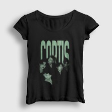 Presmono Kadın Siyah Poster K Pop Cortis T-Shirt