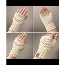 Asmin Tasarım Eldiven, Aksesuar, Krem, El Emeği