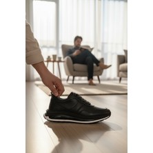 Enoch Erkek Hakiki Deri Yüksek Esnek Tabanlı Günlük Spor Ayakkabı Sneaker