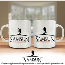 Çift Yön Renkli Baskılı Samsun Silüeti - Şehir Kupa Bardak