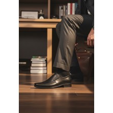 Enoch Erkek Hakiki Deri Klasik Küt Burunlu Ofis Ayakkabısı