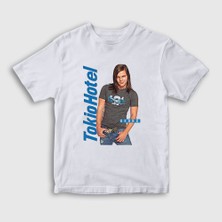 Presmono Unisex Çocuk Beyaz Poster Georg Listing Tokio Hotel T-Shirt