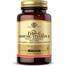 Solgar Ester-C™ Plus 1000 Mg (Mide Hassasiyeti Yaratmayan C Vitamini Desteğidir.) 30 Tablet (2 Adet)