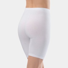 Türen Kadın Basic Pamuklu Likralı Kısa Tayt 239/BEYAZ