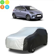 AUTOES Hyundai I10 2023 Model Araba Brandası, Oto Branda Gri-Siyah