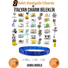 Janra World 2 Adet Rastgele Charm + Italyan Charm Bileklik Seti | Sürpriz Hediye Ile Birlikte