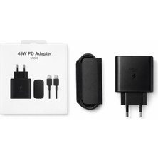Sm-Galaxy S23 Ultra S23+ S24 Ultra S24+ 5g Uyumlu 45W Turbo Hızlı Şarj Aleti Cihazı Seti Type-C Pd 45 Watt