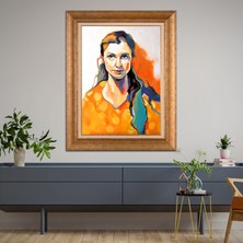 Giyense Altın Varaklı Çerçeveli Paspartulu Tablo RDF396