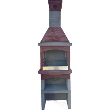 Büzsan Barbekü Hazır Beton Barbekü Davlumbazlı Mangallık 70 Lik