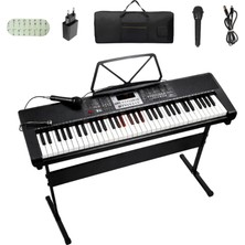 Multizone Piyano Stantlı Org Dijital Elektronik Çocuk Başlangıç Taşınabilir Mikrofonlu Kayıt Klavye