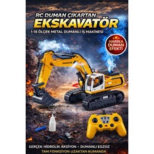 Aksoy Toys 1:18 Ölçek 11 Kanallı Tam Fonksiyonlu Uzaktan Kumandalı Ekskavatör 32 cm