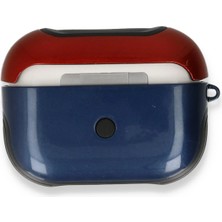 Dukkanıum Newface Airpods 3 (3.nesil) 3ın1 Kılıf - Lacivert-Kırmızı