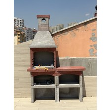 Büzsan Barbekü Beton Barbekü Davlumbazlı Mangallık Masalı 70 Lik