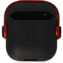 Dukkanıum Newface Airpods 2 (2.nesil) Cool Kılıf - Siyah-Kırmızı