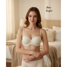 Intive Lingerie Orkide Sihirli Balenli Straplez Kesim Desteksiz Çıkarılabilir Askılı Sütyen (Askılı/askısız Kullanım)