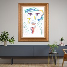 Giyense Altın Varaklı Çerçeveli Paspartulu Tablo RDF1423