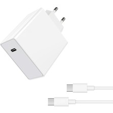 Avcı Teknoloji Market 120W Type-C Hızlı Şarj Cihazı ve Kablo Seti Beyaz Renk Uyumlu Cihazlar İçin