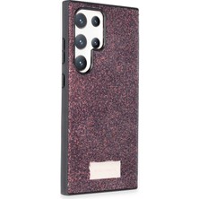 Dukkanıum Onegif Samsung Galaxy S23 Ultra Bright Simli Kapak - Derin Mor