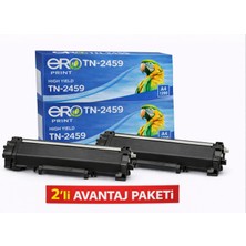 Ero Print Brother TN-2459 Muadil Toner - 4500 Sayfalık - 2'li Avantaj Paket