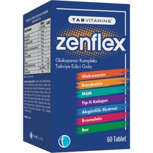 TABVITAMINS Zenflex 60 Tablet Glukozamin Kondroitin MSM Tip II Kolajen