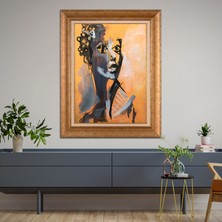 Giyense Altın Varaklı Çerçeveli Paspartulu Tablo RDF525