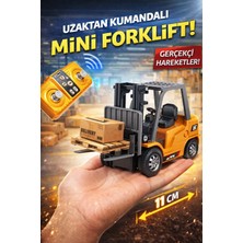 Aksoy Toys Oyuncak Mini Forklift Uzaktan Kumandalı Dahili Şarjlı Metal Gövde 11.5 cm