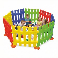 Bahçe Oyuncak 8 Parçalı Renkli Oyun Çiti ve Top Havuzu Anaokulu Kreş Tipi Güvenli Alan