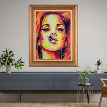 Giyense Altın Varaklı Çerçeveli Paspartulu Tablo RDF639