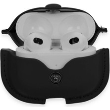 Dukkanıum Newface Airpods 3 (3.nesil) Çanta Deri Kılıf - Siyah