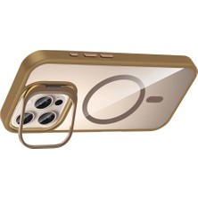 Dukkanıum Joko Apple Iphone 16 Pro Remim Lensli Magsafe Standlı Kapak - Kahverengi