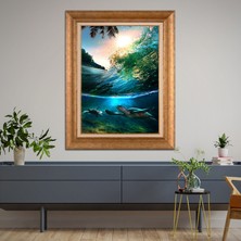 Giyense Altın Varaklı Çerçeveli Paspartulu Tablo RDF584