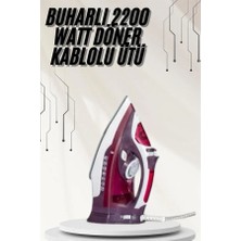 Dukkanıum Modern Tasarım 2200W Dayanıklı Buharlı Seramik Kaplama Ütü
