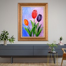 Giyense Altın Varaklı Çerçeveli Paspartulu Tablo RDF160