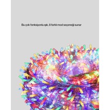 Dukkanıum Şeffaf Kablolu 50 Ampullü 5 Metre LED Işık Dekoratif Aydınlatma