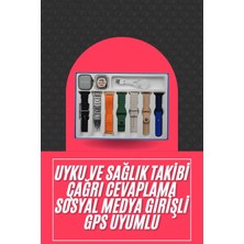 Dukkanıum Akıllı Saat Unisex Akıllı Saat Çoklu Kordon Seçeneği Çelik Kordon Plastik Kordon
