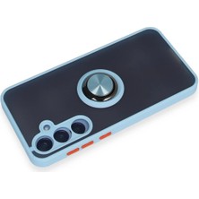 Dukkanıum Newface Samsung Galaxy A15 4g Kılıf Montreal Yüzüklü Silikon Kapak - Buz Mavi