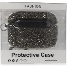 Dukkanıum Newface Airpods Pro 2 (2.nesil) Mira Taşlı Kılıf - Siyah