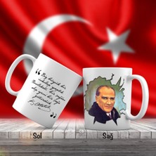 Asilmeydan Gülümseyen Sivil Mustafa Kemal Atatürk - Atatürk'ün Sözleri -Kupa Bardak