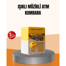Dukkanıum Atm Tasarımlı Sarı Işıklı Sesli Elektronik Kumbara